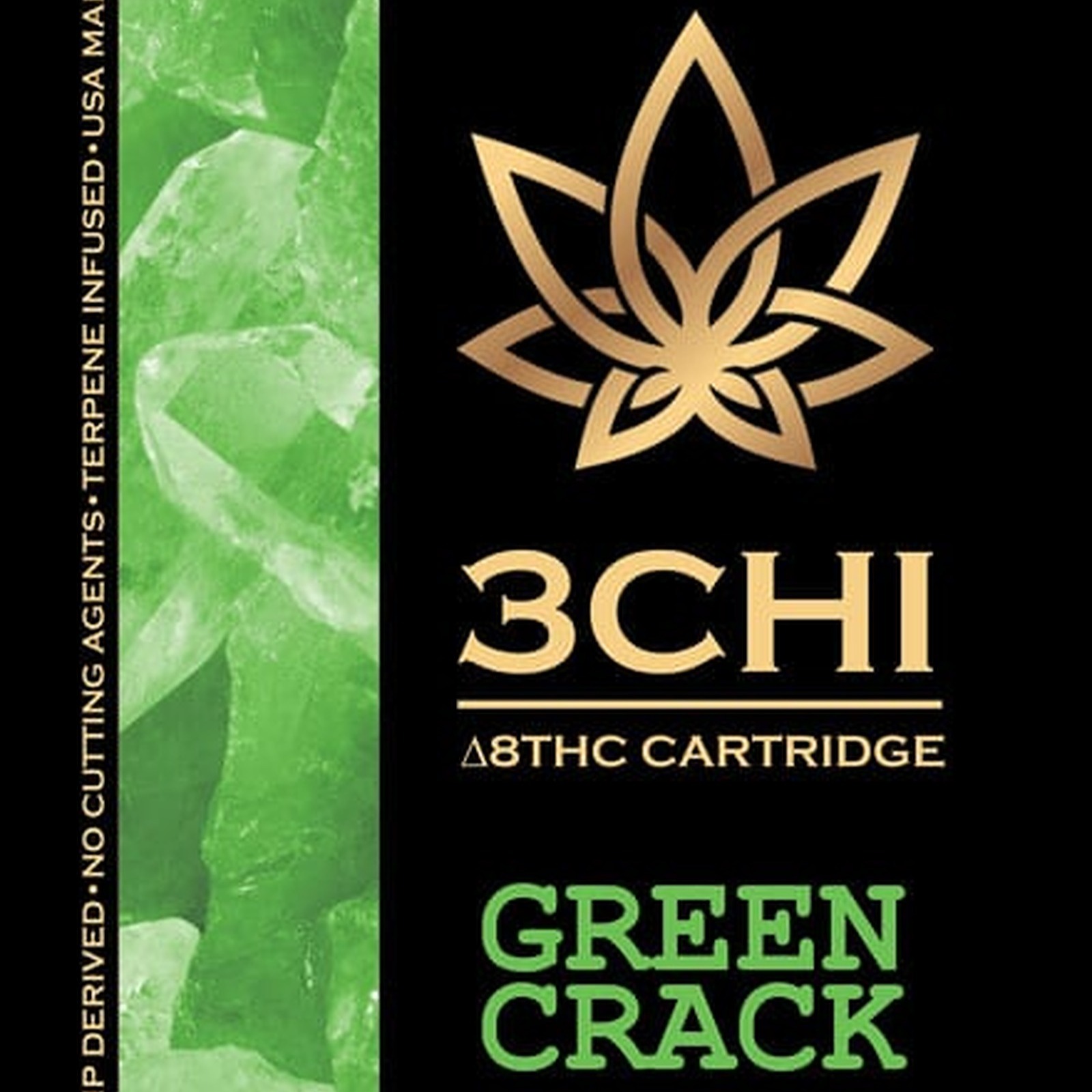 'Green Crack' Strain Delta-8 THC Vape Cartridge (1ml) (Cannabliss Rating: 3/5 ★★★☆☆)